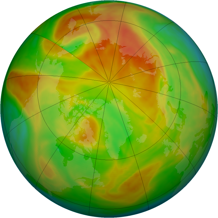 Arctic ozone map for 13 May 2006